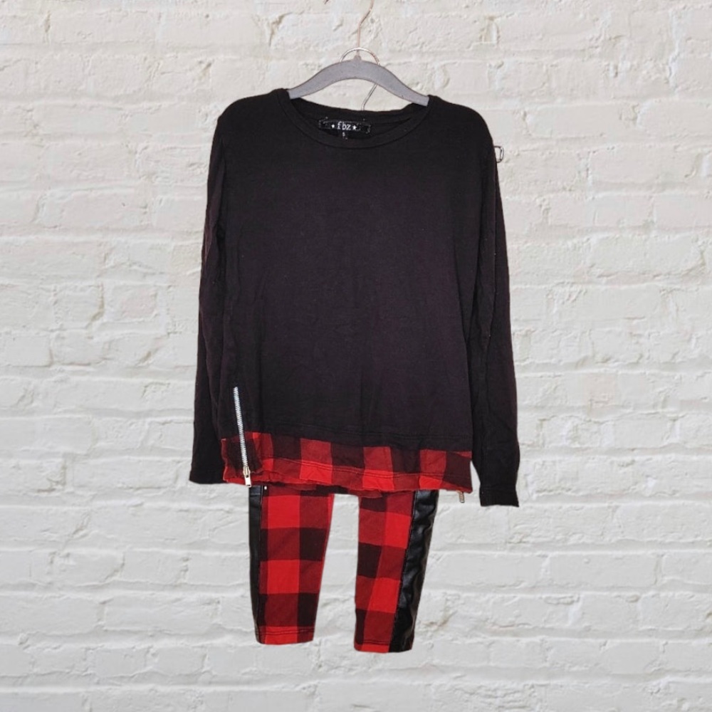 Flowers By Zoe Buffalo Plaid Legging Set​